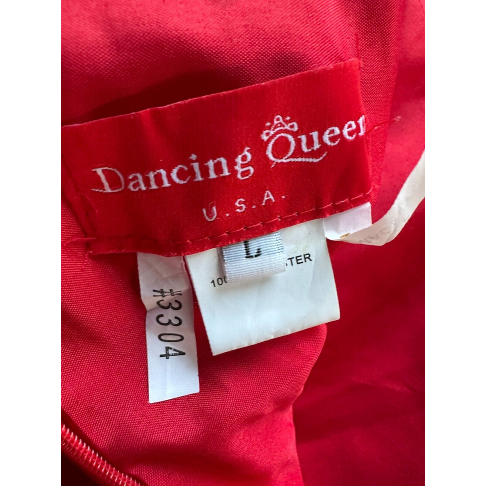 Worn Twice! Dancing Queen Dama Dress Red youth size L - Picture 11 of 15